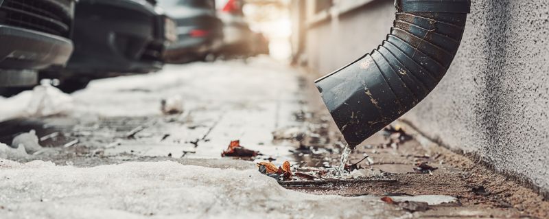 Downspout Blockage Removal
